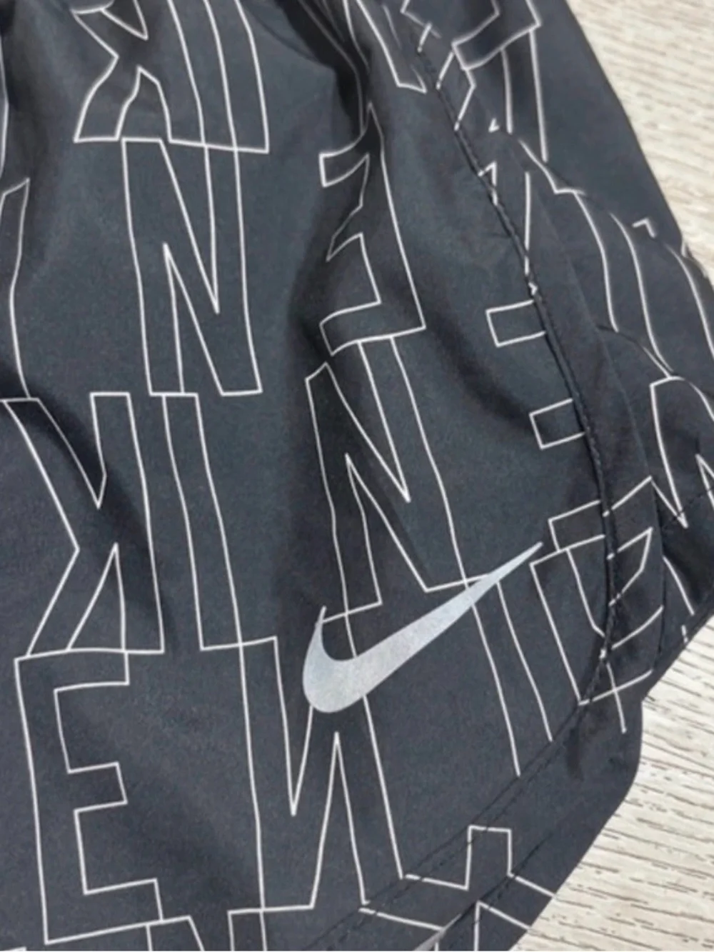Nike Black Logo-Print Women's Athletic Shorts